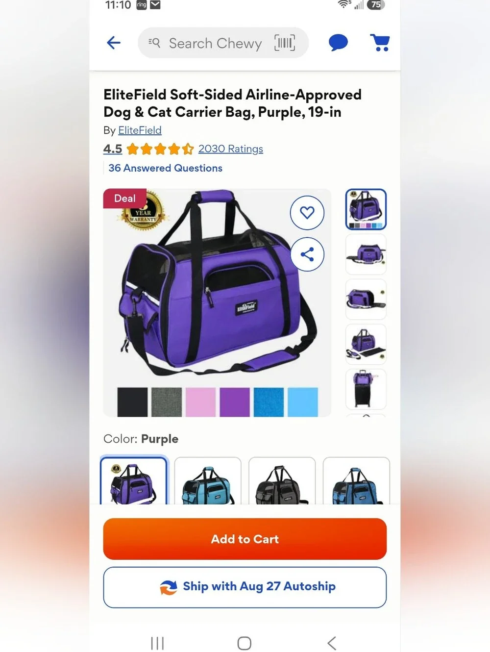 Pet Carrier Tote, Airline Approved